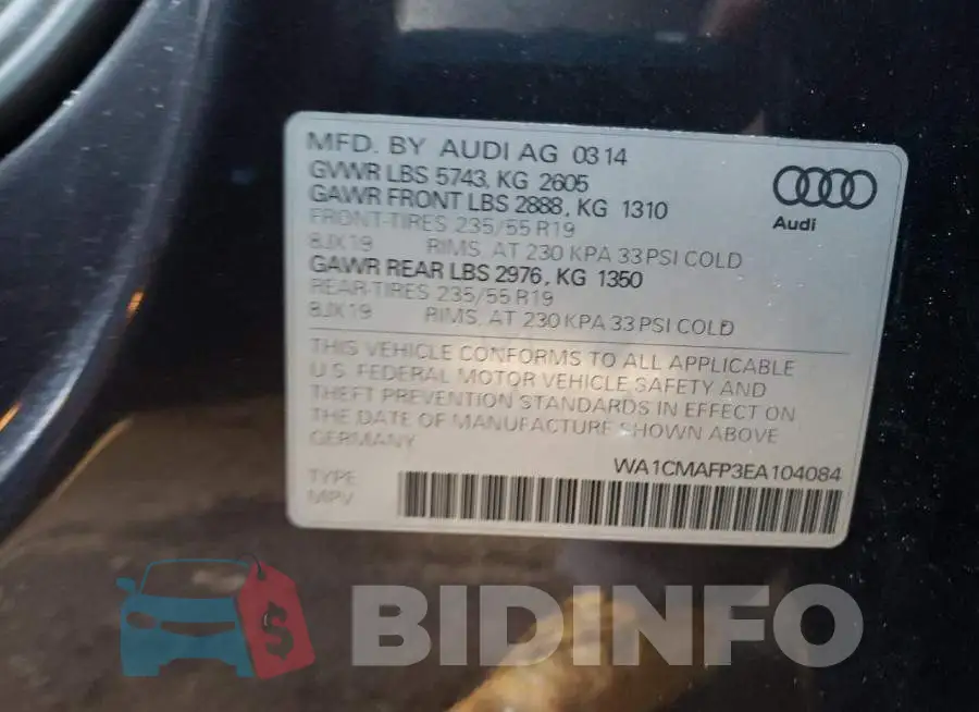 WA1CMAFP3EA104084 Photo# 13