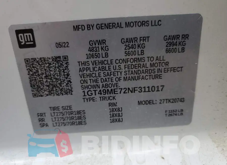 1GT49ME72NF311017 Photo# 12
