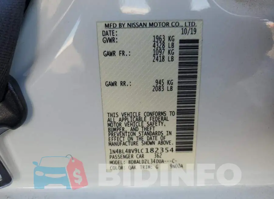 1N4BL4BV9LC182354 Photo# 13