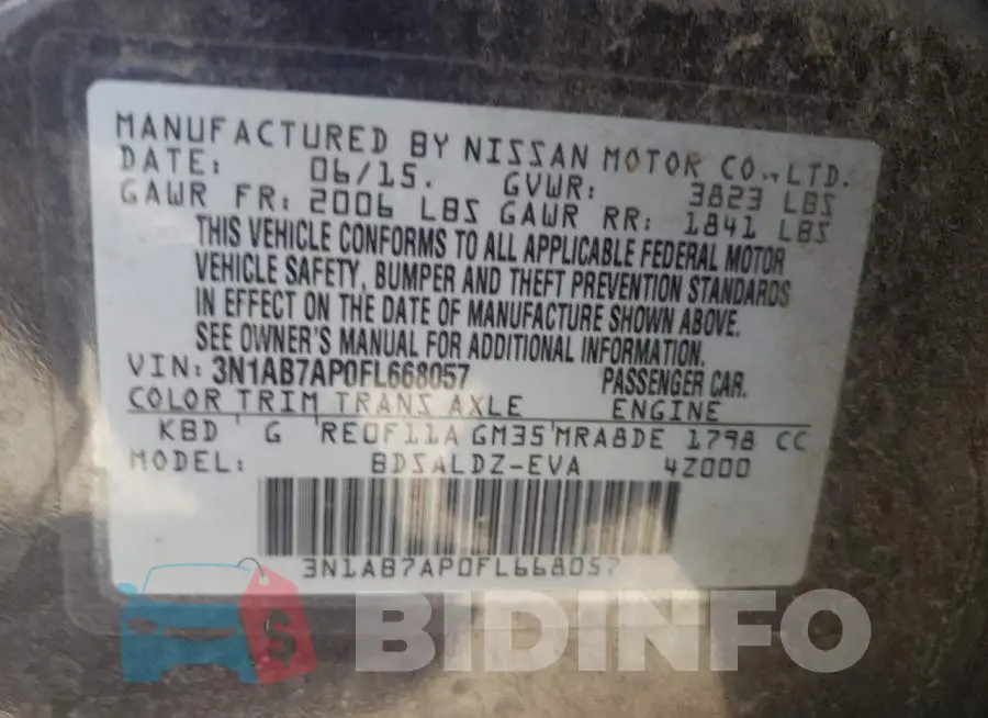 3N1AB7AP0FL668057 Photo# 12