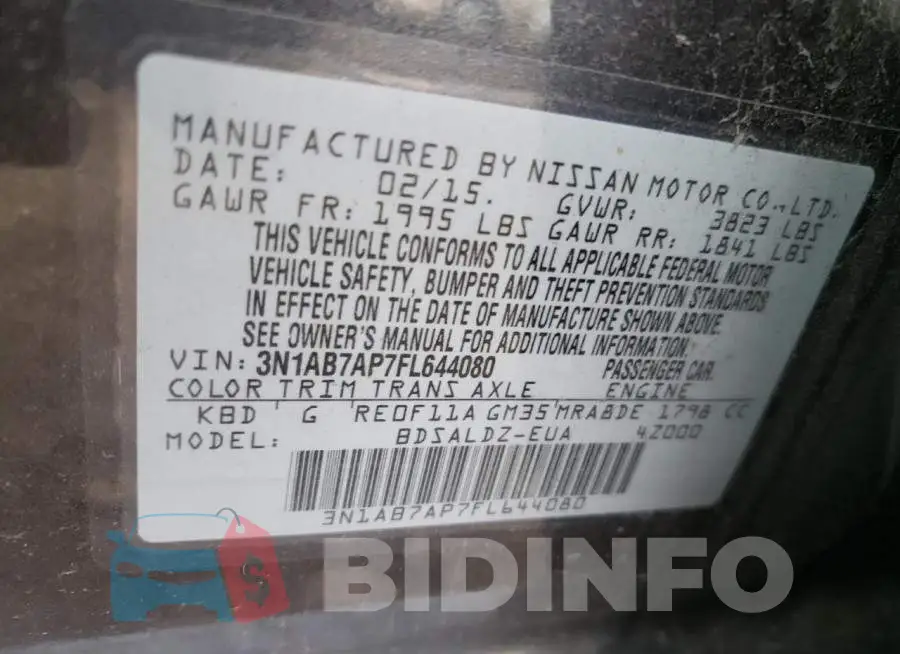3N1AB7AP7FL644080 Photo# 10