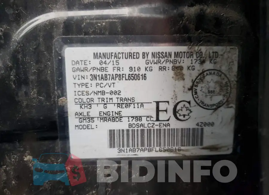 3N1AB7AP8FL650616 Photo# 12