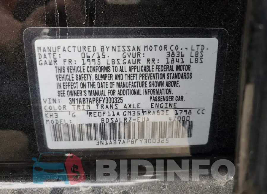 3N1AB7AP8FY300325 Photo# 13