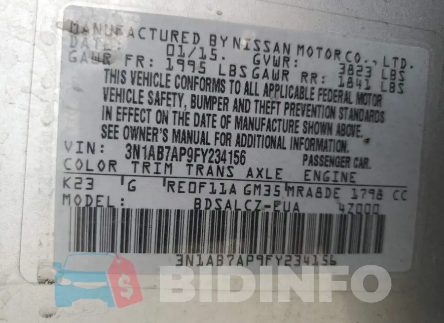 3N1AB7AP9FY234156 Photo# 12
