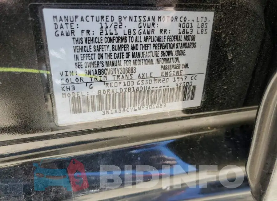 3N1AB8CV6NY306883 Photo# 12