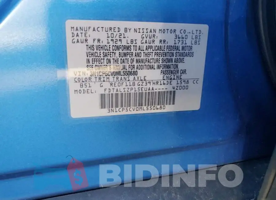 3N1CP5CV0ML550680 Photo# 12