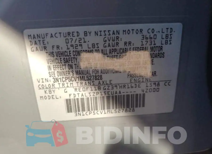 3N1CP5CV1ML527828 Photo# 13