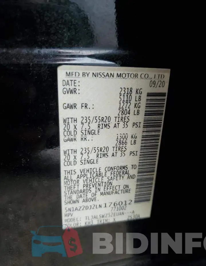 5N1AZ2DJ2LN176012 Photo# 13