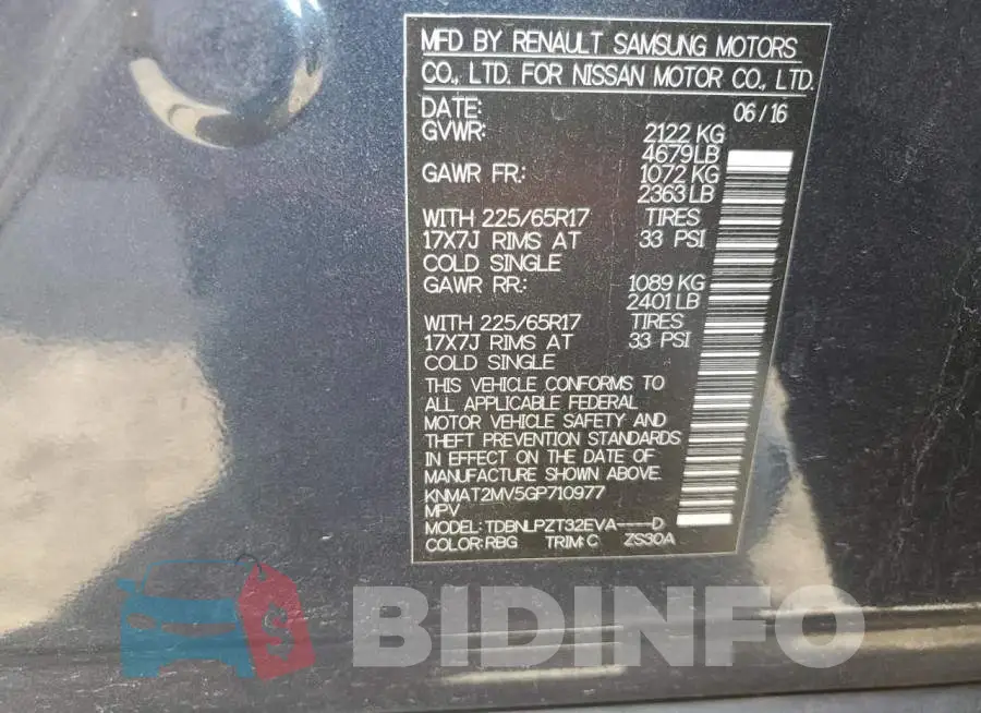 KNMAT2MV5GP710977 Photo# 13