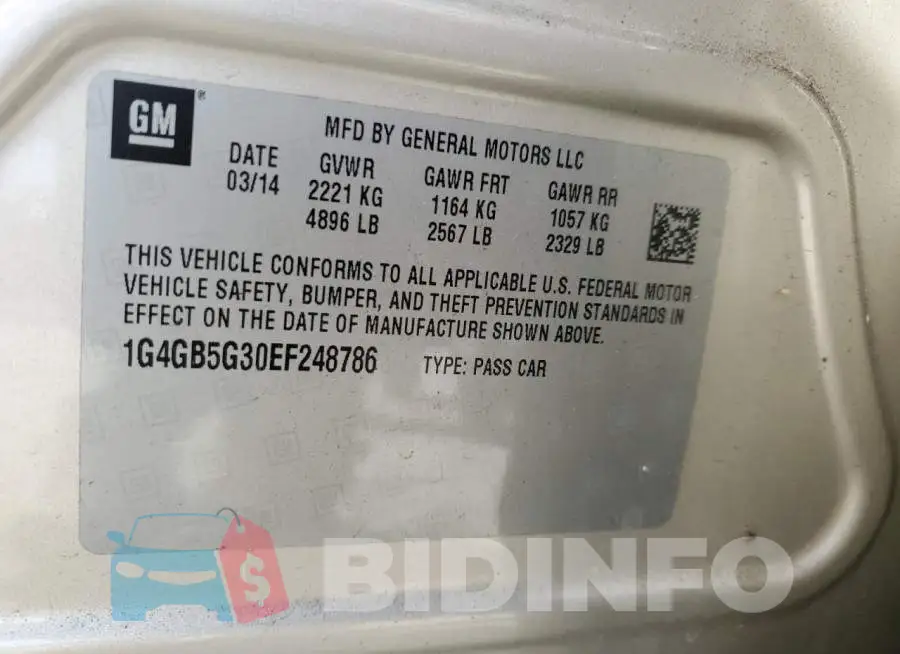 1G4GB5G30EF248786 Photo# 12