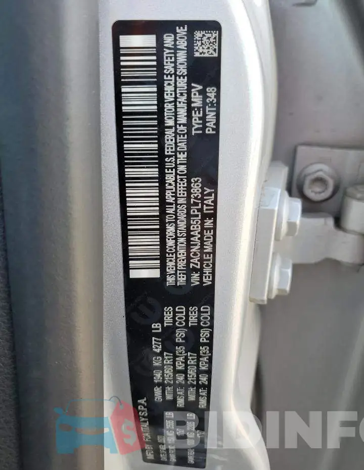 ZACNJAAB5LPL73863 Photo# 13