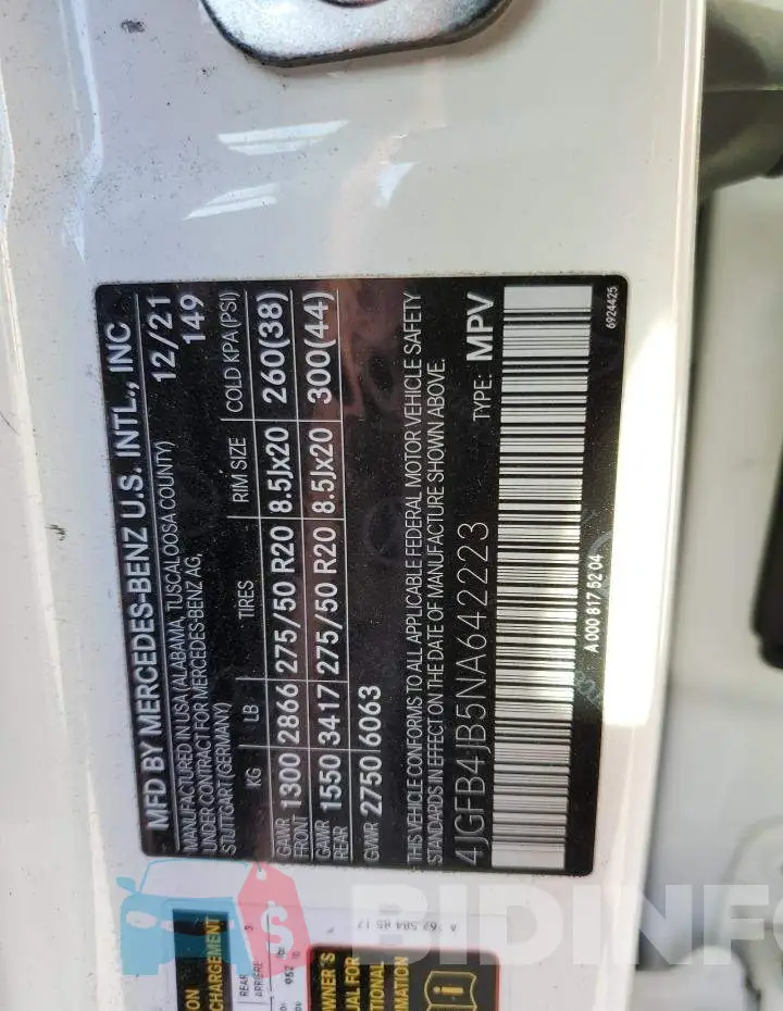 4JGFB4JB5NA642223 Photo# 12