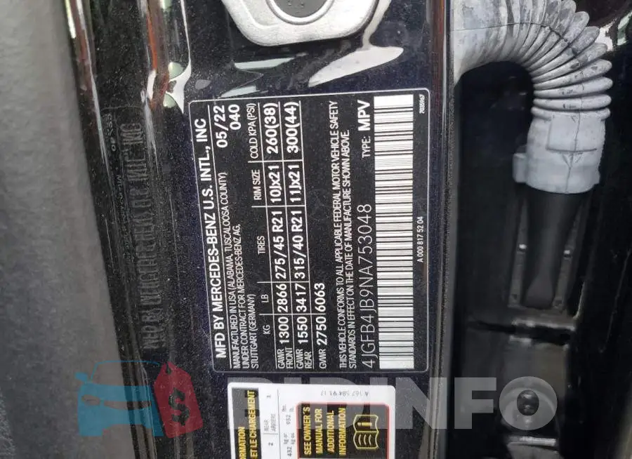 4JGFB4JB9NA753048 Photo# 13