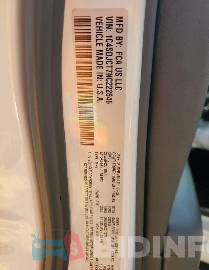 1C4SDJCT7NC222646 Photo# 12