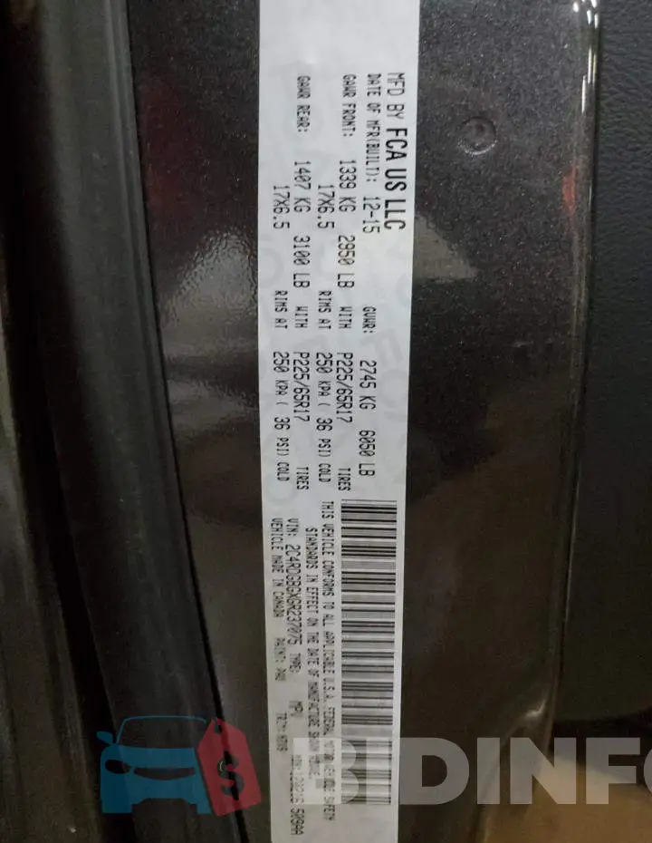 2C4RDGBGXGR237075 Photo# 14