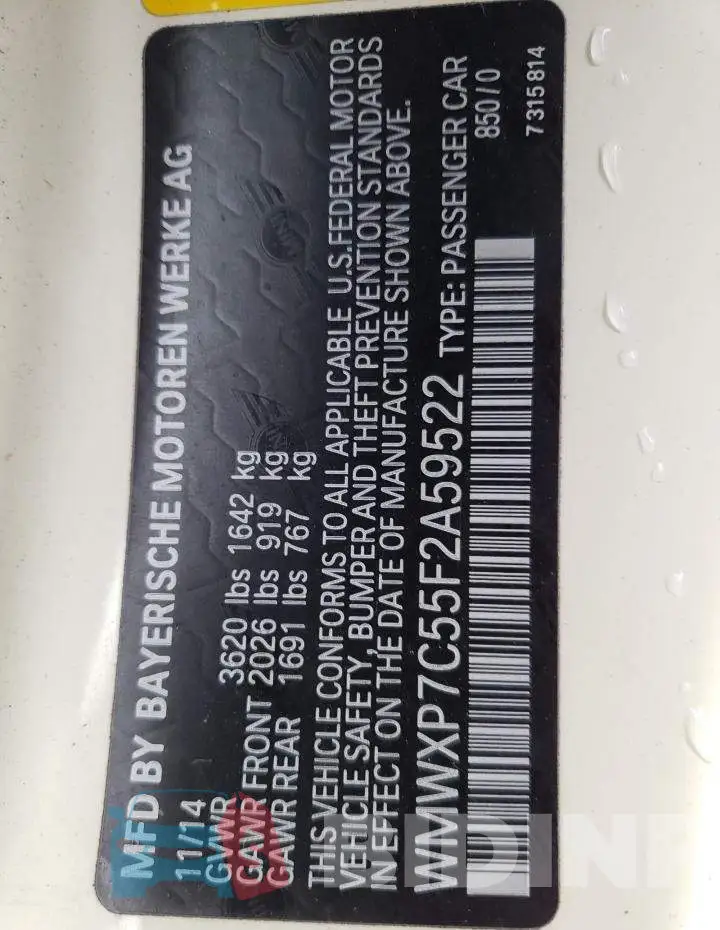 WMWXP7C55F2A59522 Photo# 12