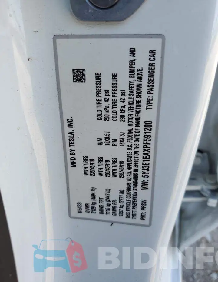 5YJ3E1EAXPF591200 Photo# 13