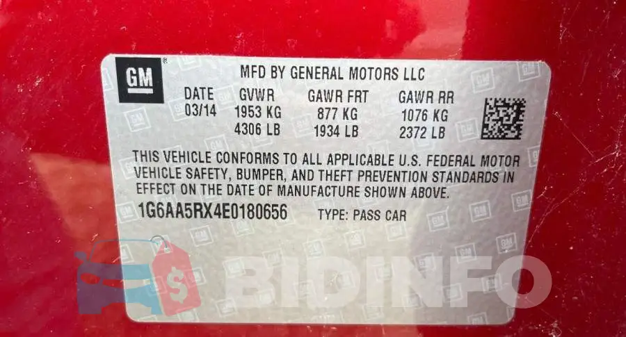 1G6AA5RX4E0180656 Photo# 10