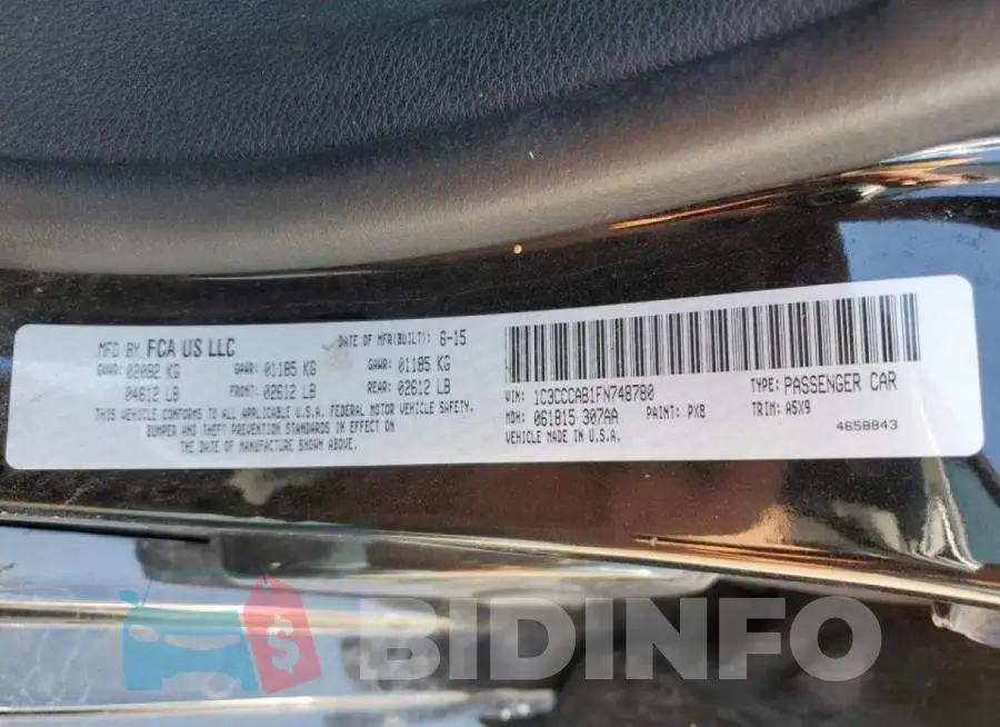 1C3CCCAB1FN748780 Photo# 12
