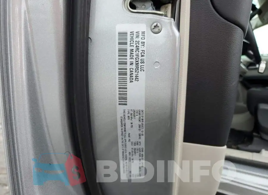 2C4RC1FGXMR521442 Photo# 12