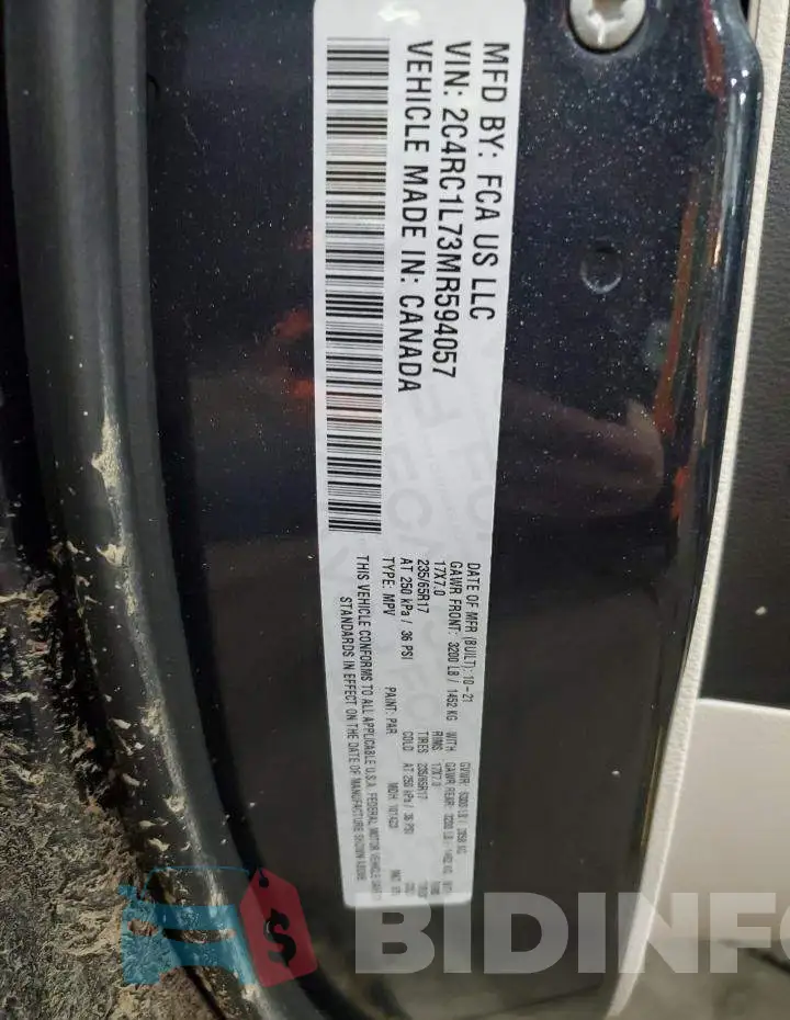 2C4RC1L73MR594057 Photo# 13