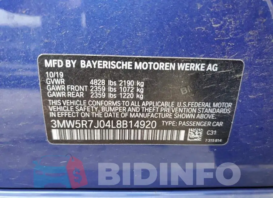 3MW5R7J04L8B14920 Photo# 12