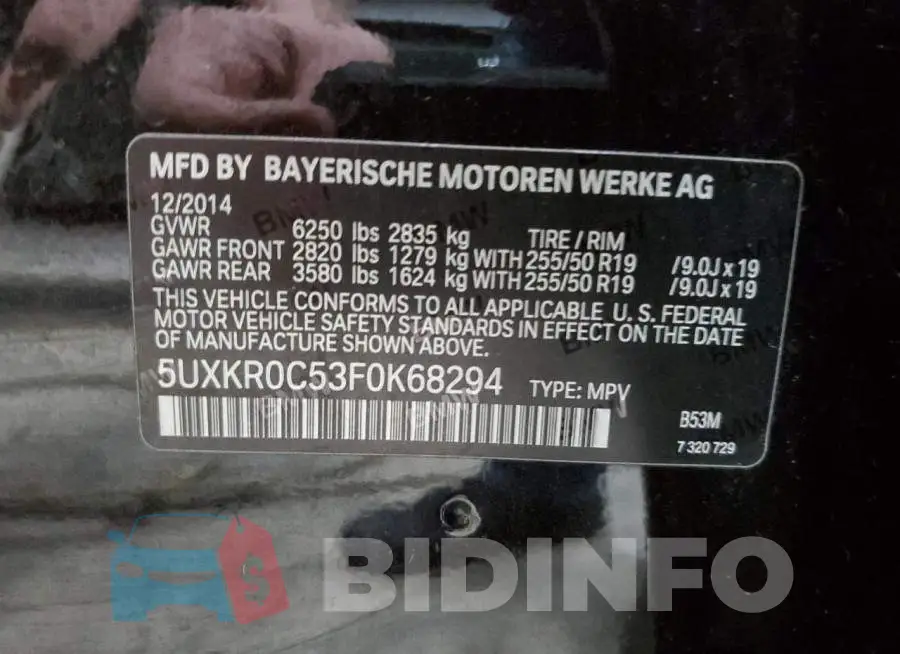 5UXKR0C53F0K68294 Photo# 13