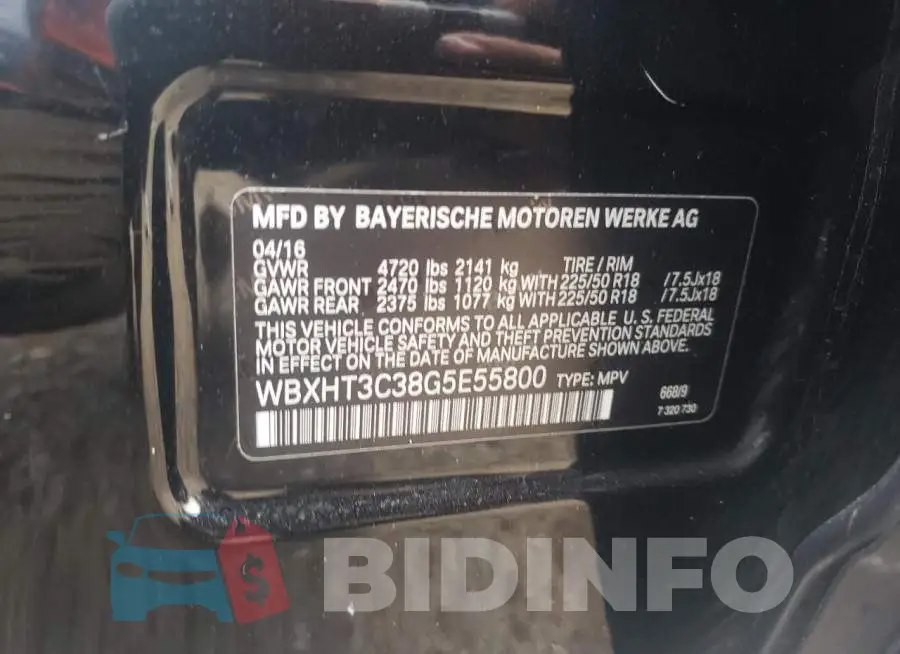 WBXHT3C38G5E55800 Photo# 12