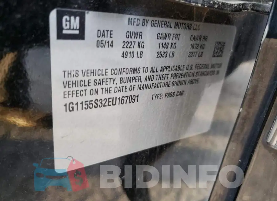 1G1155S32EU167091 Photo# 13