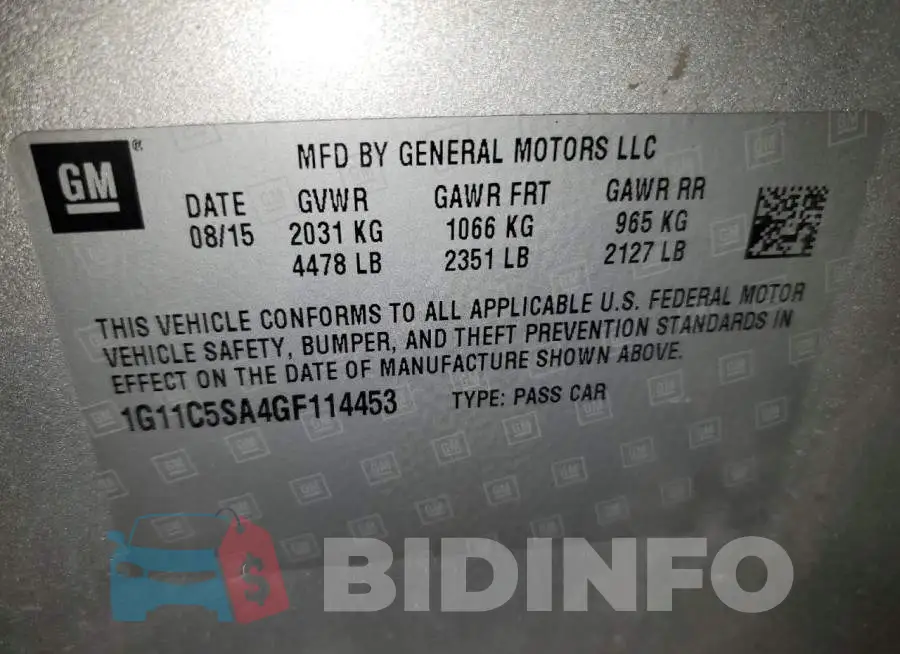 1G11C5SA4GF114453 Photo# 13