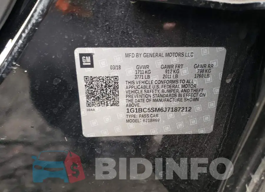 1G1BC5SM6J7187212 Photo# 12
