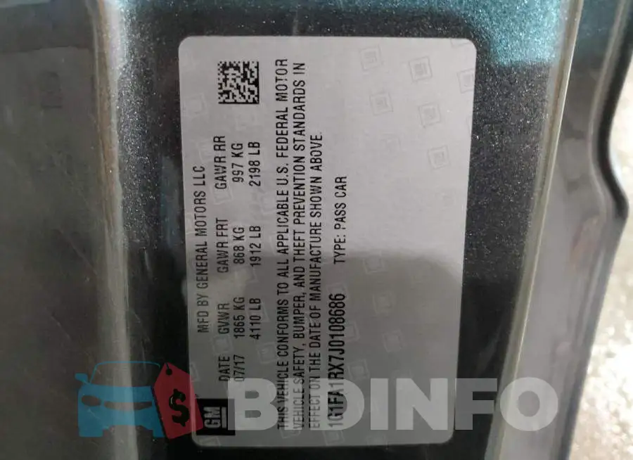 1G1FA1RX7J0108686 Photo# 12