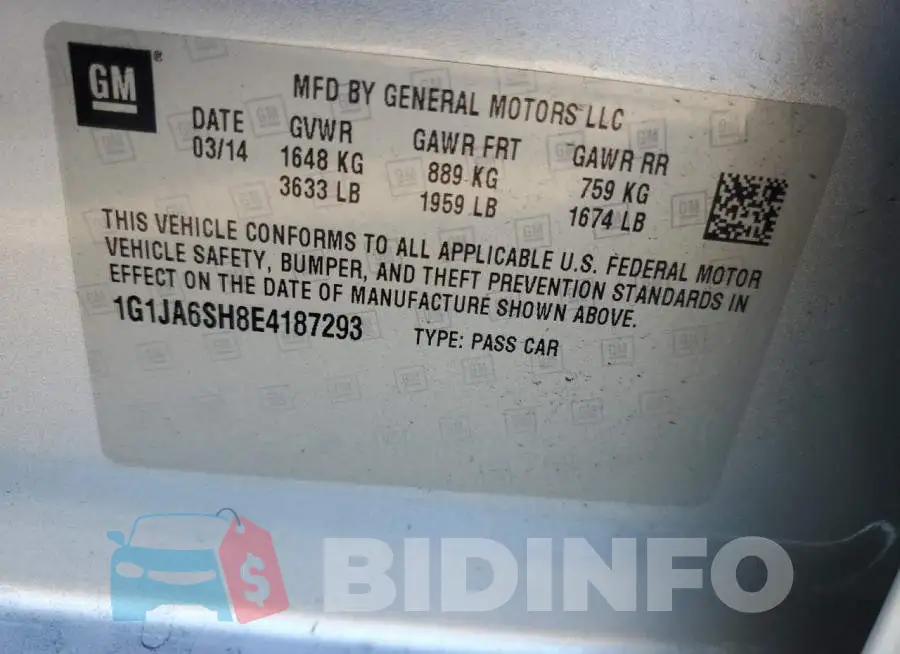 1G1JA6SH8E4187293 Photo# 12