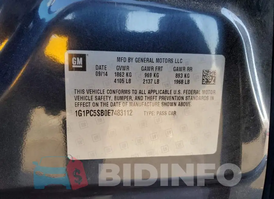 1G1PC5SB0E7483112 Photo# 12