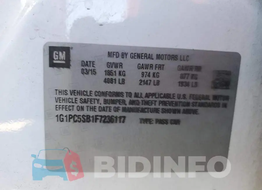 1G1PC5SB1F7236117 Photo# 13