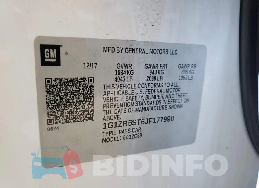 1G1ZB5ST6JF177990 Photo# 12
