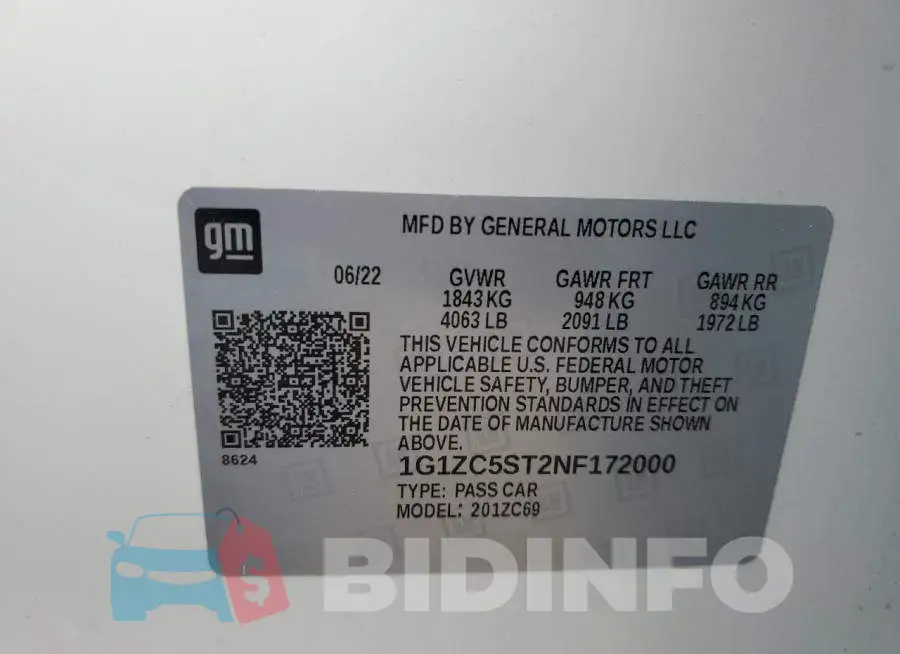 1G1ZC5ST2NF172000 Photo# 12