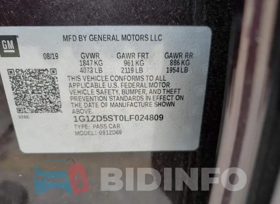 1G1ZD5ST0LF024809 Photo# 12