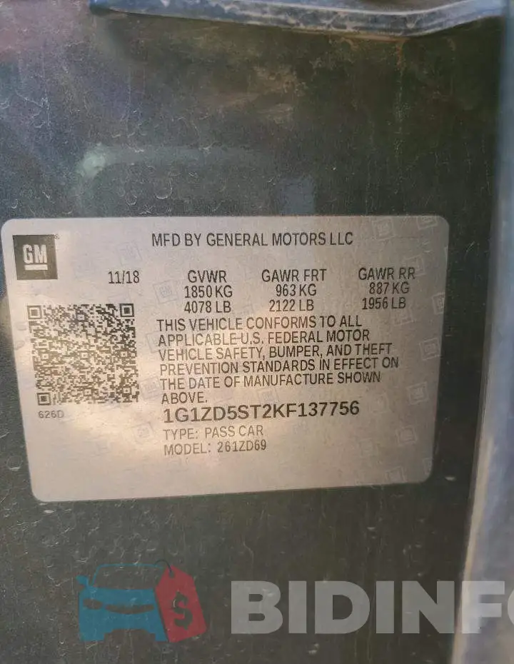 1G1ZD5ST2KF137756 Photo# 12