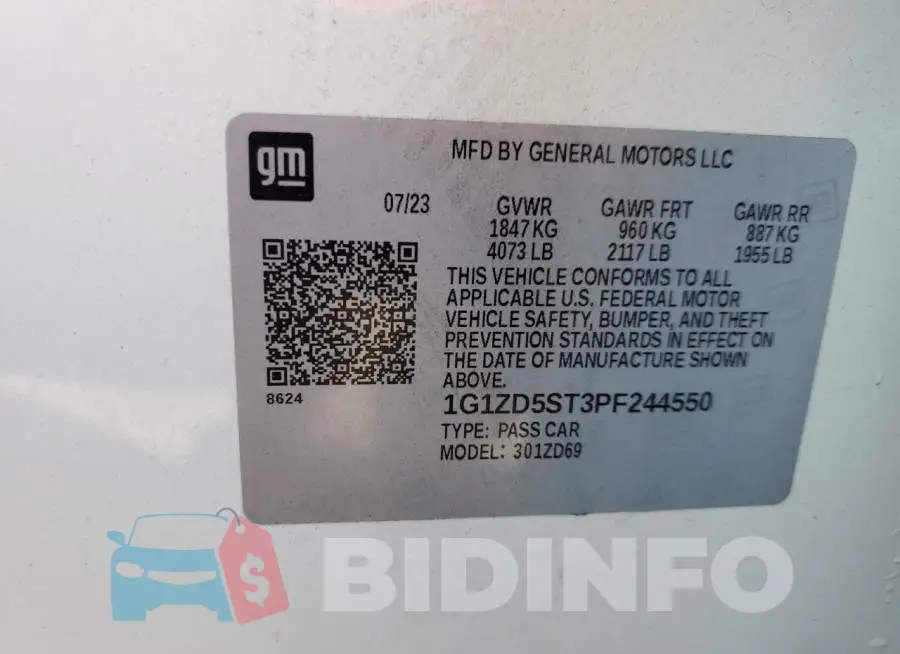 1G1ZD5ST3PF244550 Photo# 13