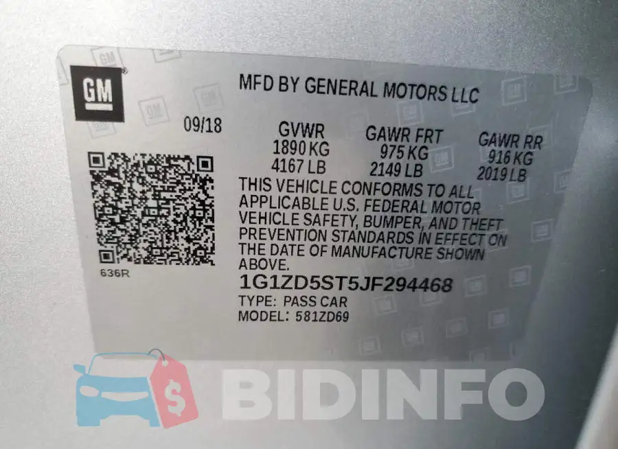 1G1ZD5ST5JF294468 Photo# 13