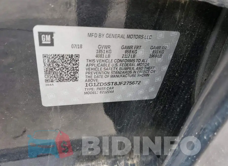 1G1ZD5ST8JF275672 Photo# 12