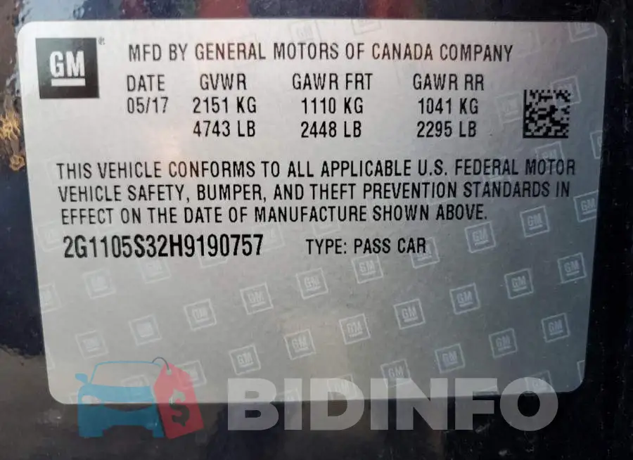 2G1105S32H9190757 Photo# 12