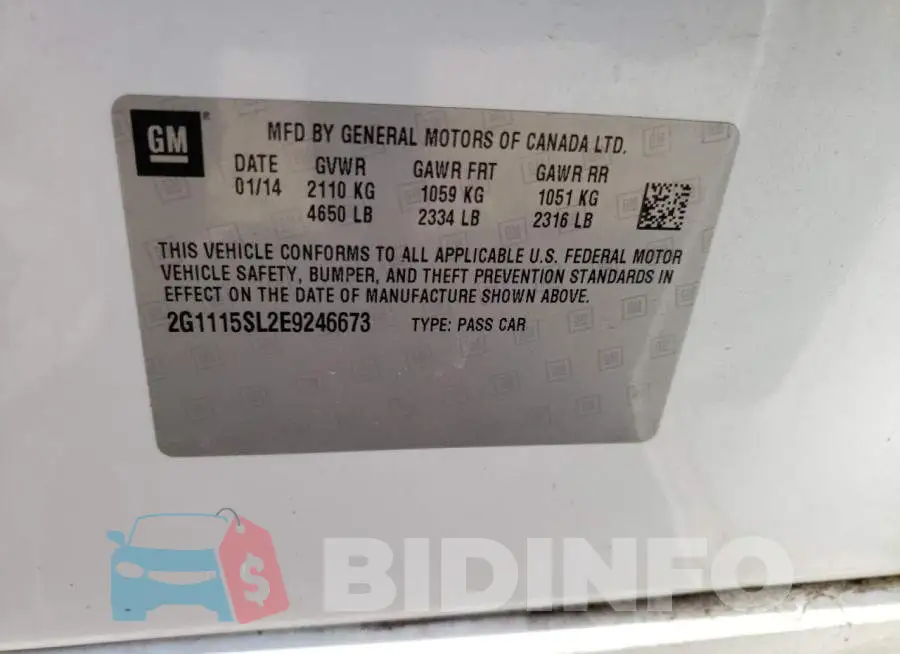 2G1115SL2E9246673 Photo# 12