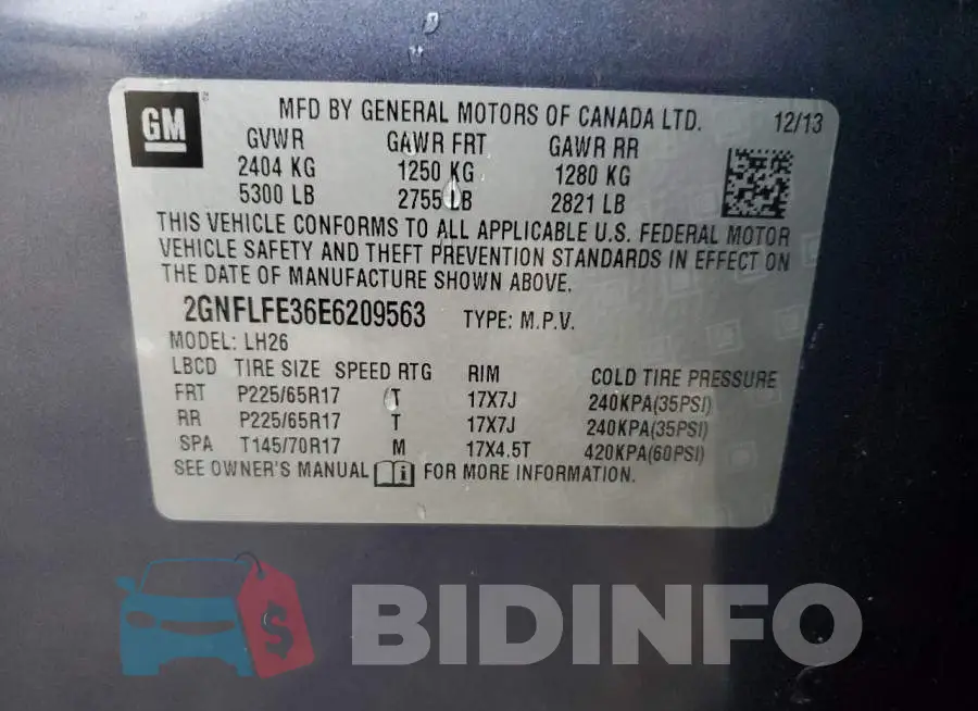 2GNFLFE36E6209563 Photo# 14