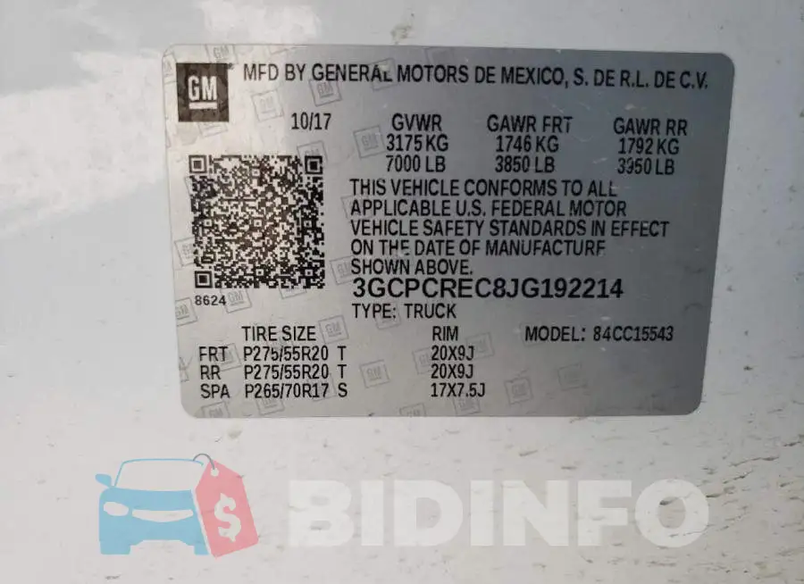 3GCPCREC8JG192214 Photo# 12