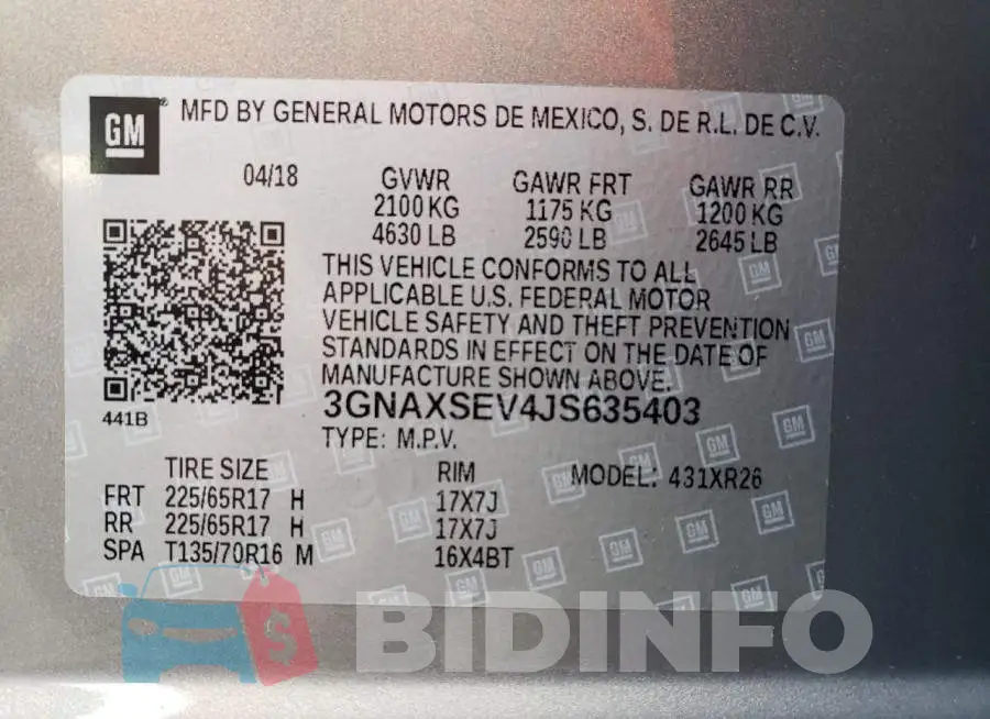 3GNAXSEV4JS635403 Photo# 14
