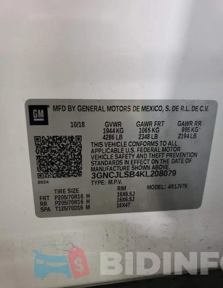 3GNCJLSB4KL208079 Photo# 12