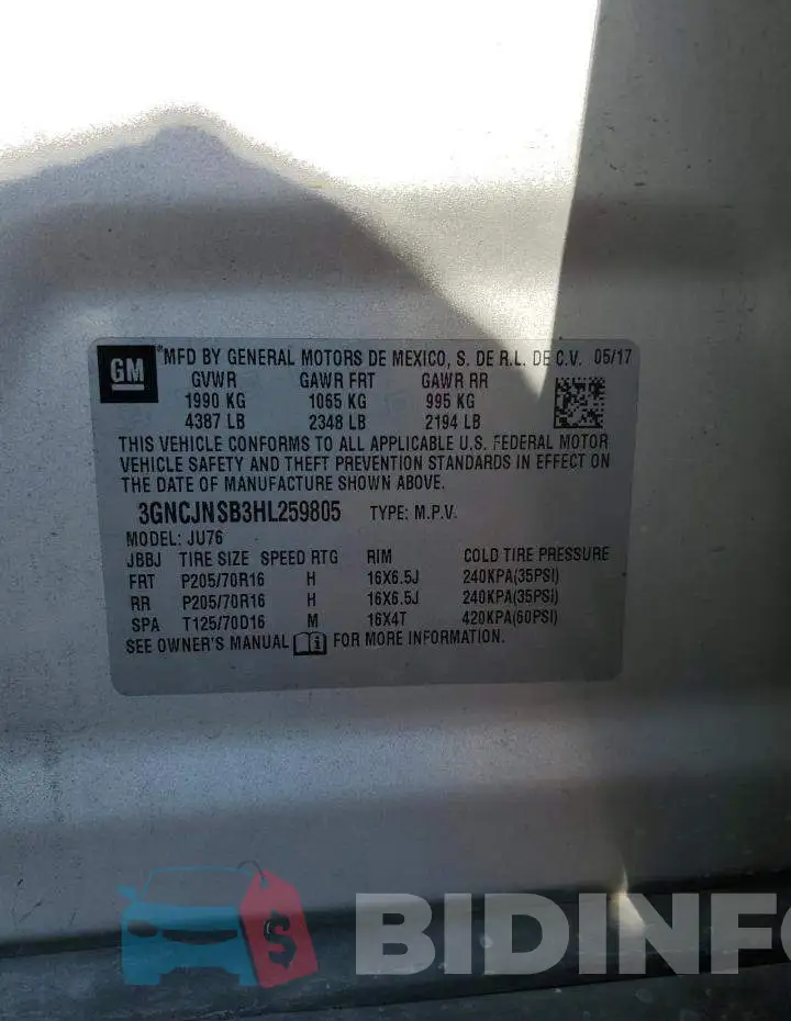 3GNCJNSB3HL259805 Photo# 12