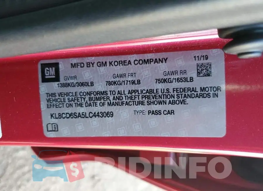 KL8CD6SA5LC443069 Photo# 12